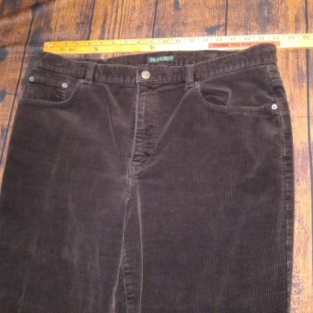 Vintage Ralph Lauren Jeans Co. Corduroy Men's Pants Size 16 Brown - Picture 4 of 7